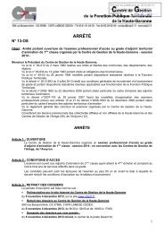 ARRÃTÃ - Centre de gestion de la fonction publique territoriale ...