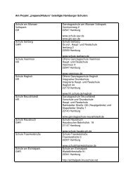 Am Projekt „prepared4future“ beteiligte Hamburger Schulen: Schule ...