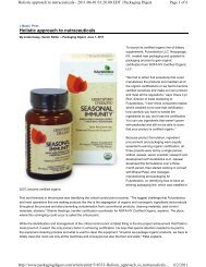 Holistic approach to nutraceuticals - Modular Packaging Systems, Inc.