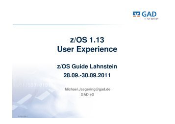 z/OS 1.13 User Experience