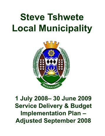 Sep 2008 - Steve Tshwete Local Municipality