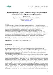 The extended gateway concept in port hinterland container logistics ...