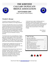2005-09 - Home of Calgary Duplicate Bridge Association