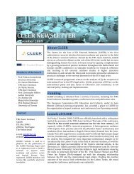 CLEER NEWSLETTER - Asser Institute