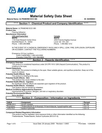 ULTRABOND ECO 360 - T and A Supply Company, Inc.