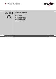 Manuel d'utilisation Postes de soudage - EWM Hightec Welding GmbH