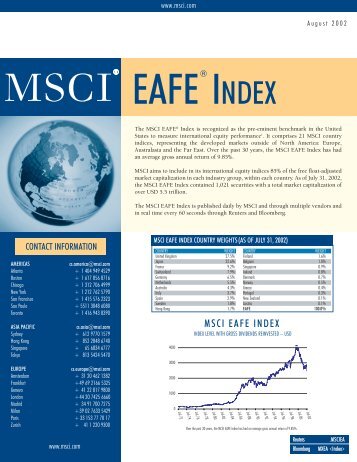 MSCI EAFE Index Brochure - CBOE.com