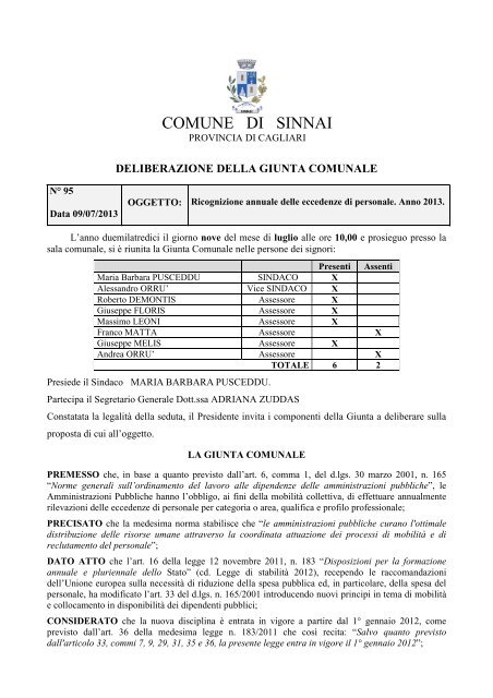 COMUNE DI SINNAI