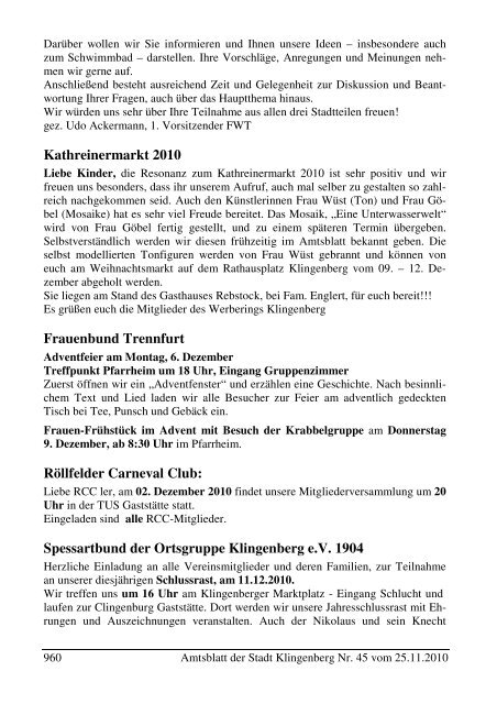 Amtsblatt Nr. 45 - Klingenberg am Main