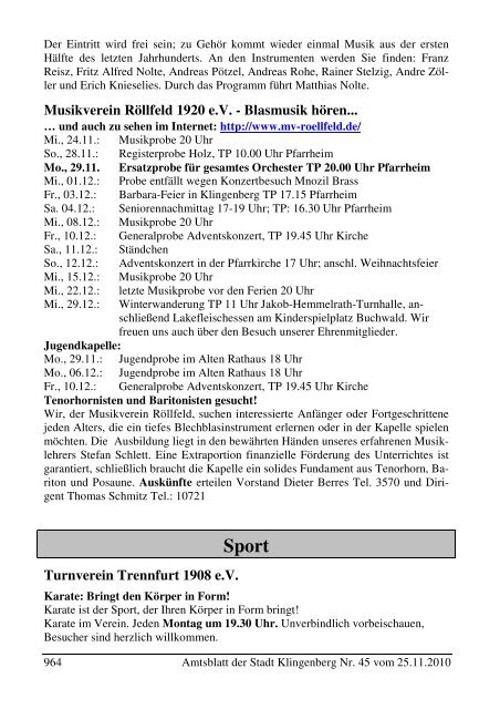 Amtsblatt Nr. 45 - Klingenberg am Main