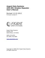 ADS-SR1 Manual - Argent Data Systems