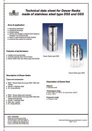 Dewar Flasks Made Of Stainless Steel Type GSS or ... - KGW Isotherm