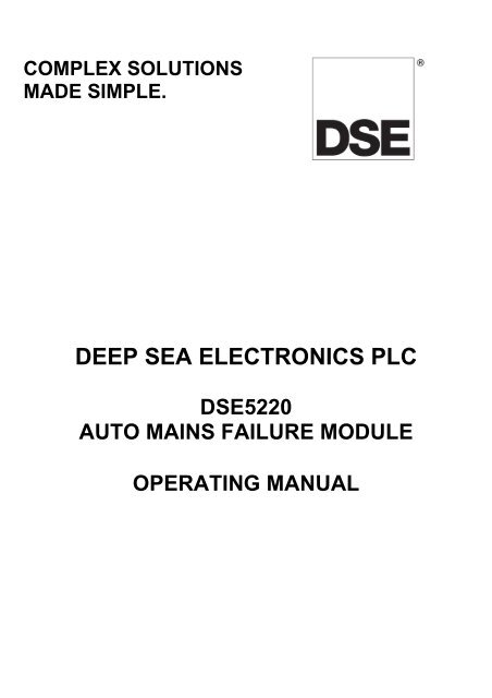 DEEP SEA ELECTRONICS PLC