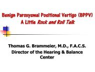 Benign Paroxysmal Positional Vertigo - Healthcare Professionals