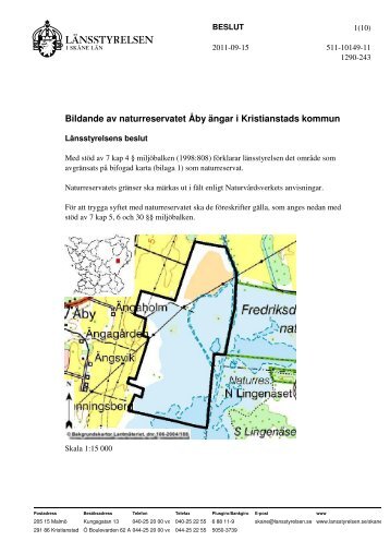 Reservatsbeslut - Kristianstads Vattenrike