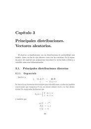 CapÃ­tulo 3 Principales distribuciones. Vectores aleatorios.