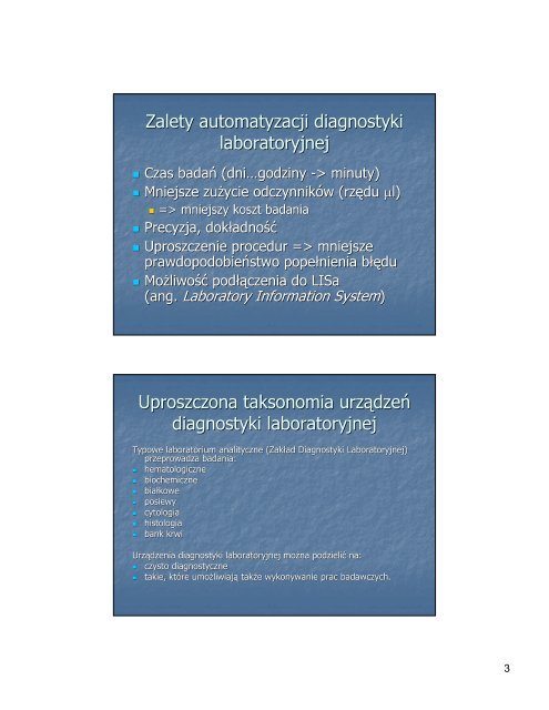 diagnostyka laboratoryjna i sygnalowa