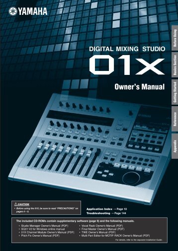 01X Owner's Manual - Yamaha