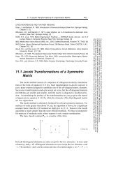 11.1 Jacobi Transformations of a Symmetric Matrix