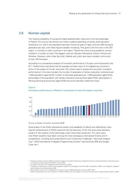 Poland as the destination for Shared Services Centers