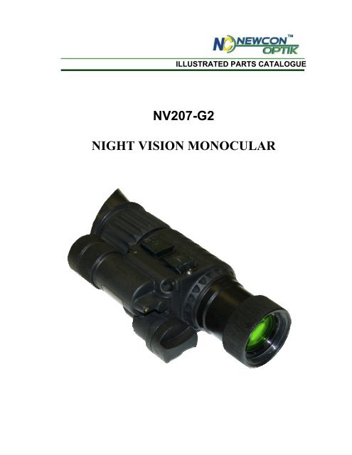 NV207-G2 NIGHT VISION MONOCULAR - Newcon Optik