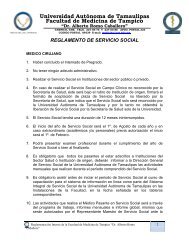 reglamento de servicio social - Facultad de Medicina de Tampico ...