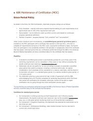 Grace Period Policy - The American Board of Radiology