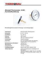 Bimetall-Thermometer H 003 - Thermobau Wirthwein