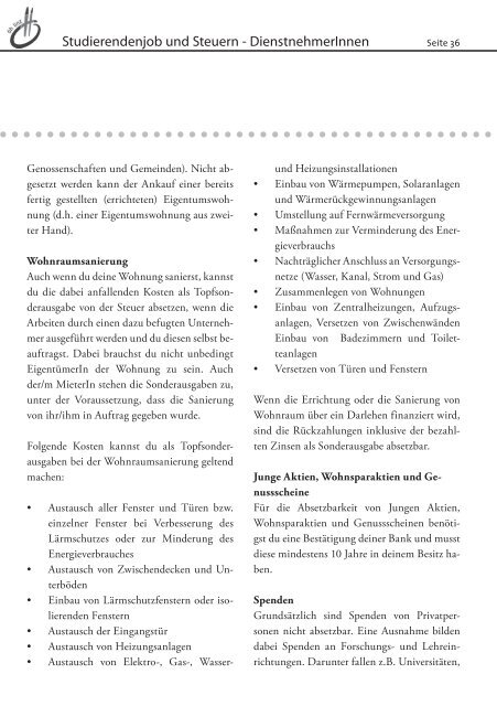 wegweiser - Österreichische HochschülerInnenschaft Linz - JKU