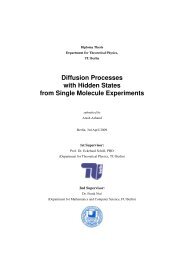 Diffusion Processes with Hidden States from ... - FU Berlin, FB MI