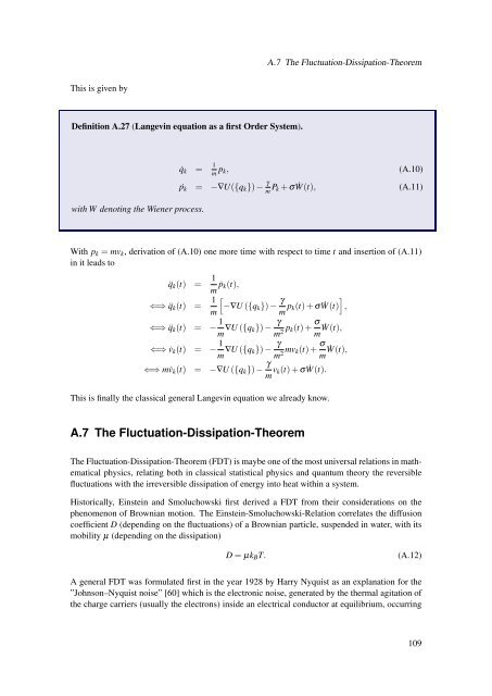 Diffusion Processes with Hidden States from ... - FU Berlin, FB MI