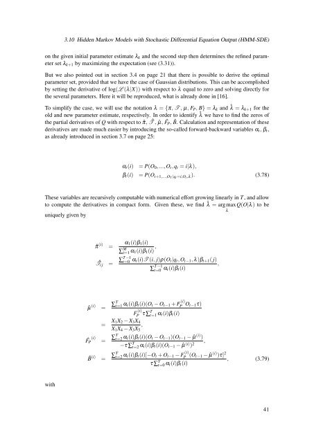 Diffusion Processes with Hidden States from ... - FU Berlin, FB MI