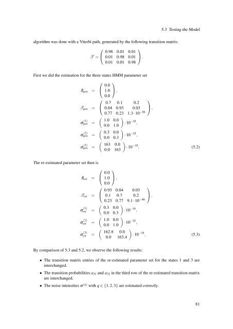 Diffusion Processes with Hidden States from ... - FU Berlin, FB MI