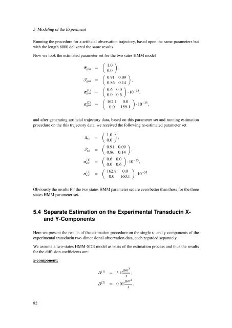 Diffusion Processes with Hidden States from ... - FU Berlin, FB MI