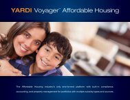 YARDI VoyagerÃ¢Â„Â¢ Affordable Housing
