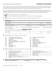 Certificate of Exemption fill in form - Streamlined sales tax