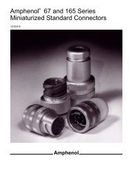 Amphenol 67 and 165 Series Miniaturized Standard Connectors