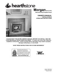 Morgan 8470 Manual - Hearthstone Stoves