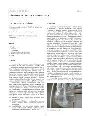 VÄKONOVÄ ULTRAZVUK A JEHO APLIKACE - ChemickÃ© listy