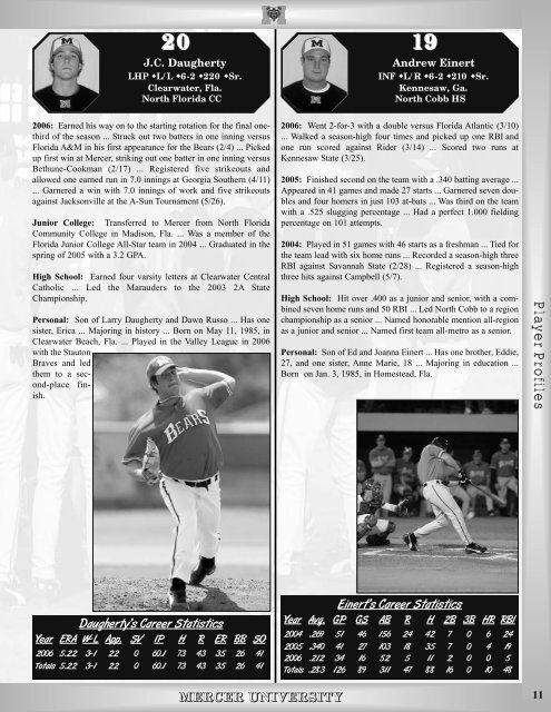 Baseball Media Guide (PDF) - Mercer University