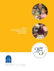 2008–09 Reading Recovery Council of North America Annual Report
