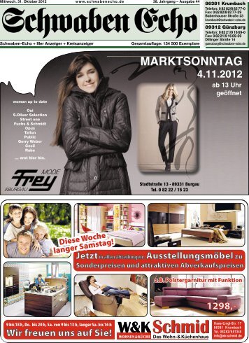 MARKTSONNTAG - Schwaben Echo