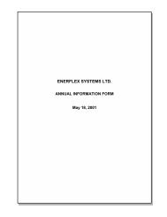 ENERFLEX SYSTEMS LTD.