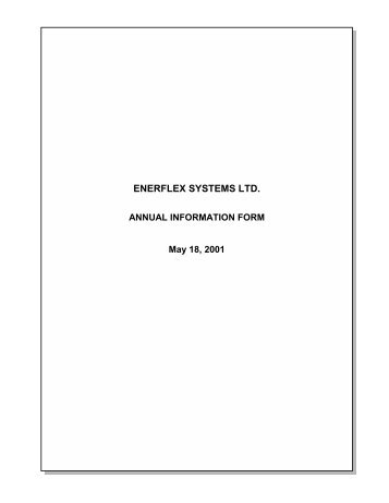 ENERFLEX SYSTEMS LTD.