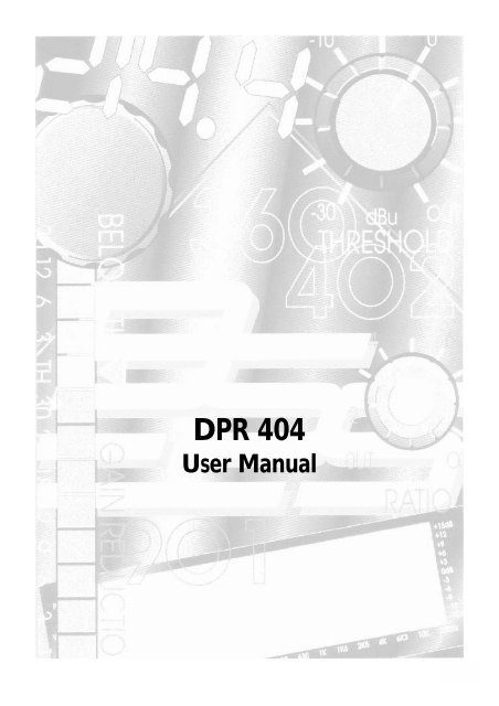 BSS DPR-404 Quad Compressor - Allstar Audio Systems, Inc. - Home