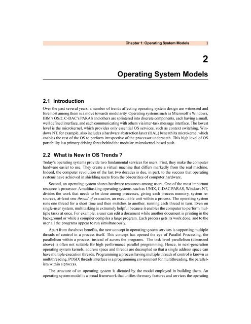 2. Operating System Models