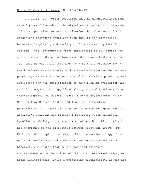 United States v. Anderson - U.S. Court of Appeals for the Armed ...