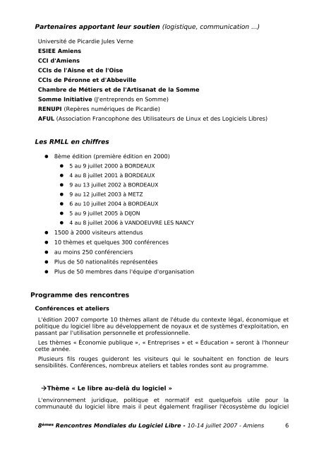 tÃ©lÃ©charger le dossier au format PDF - (RMLL) 2007
