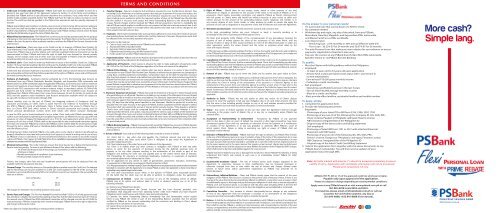 PSBank Flexi Personal Loan Application Form