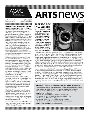 Artsnews - Arts Council for Wyoming County